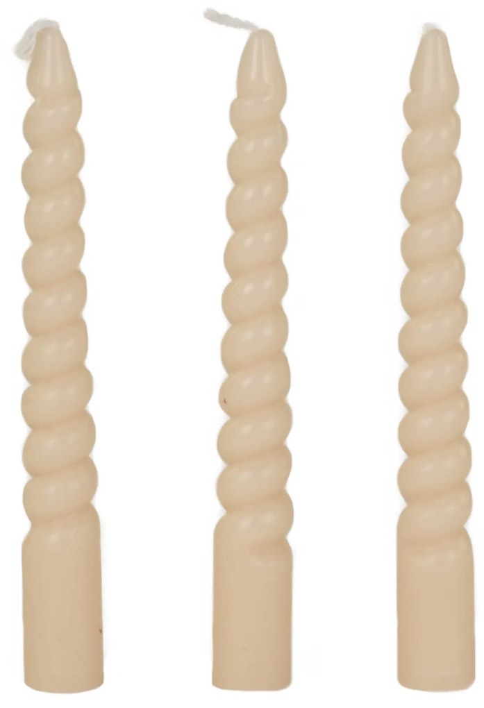 Lumânări de masă spiralate din parafină, 10 cm