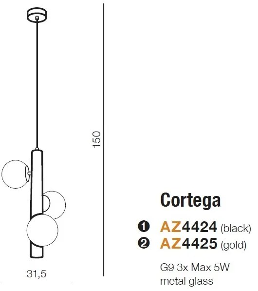 Lustra / Pendul design modern Cortega GO
