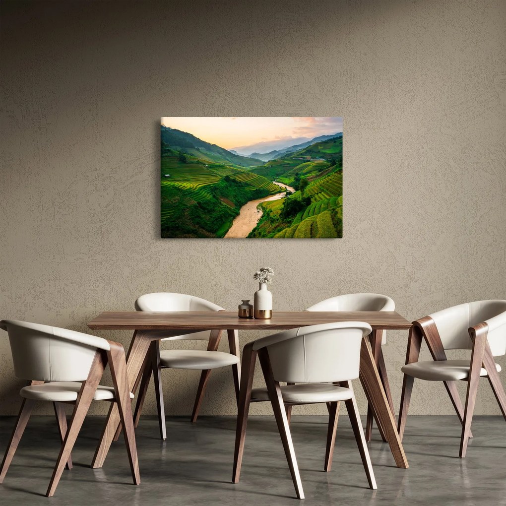 Tablou - Terase de orez II. (90x60 cm)