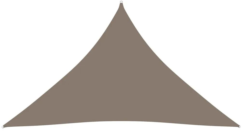 Panza parasolar gri taupe 5x7x7 m tesatura oxford triunghiular Gri taupe, 5 x 7 x 7 m