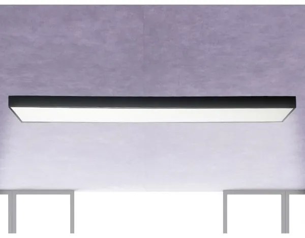 Plafonieră LED/32W/230V 4000K 120x13 cm negru