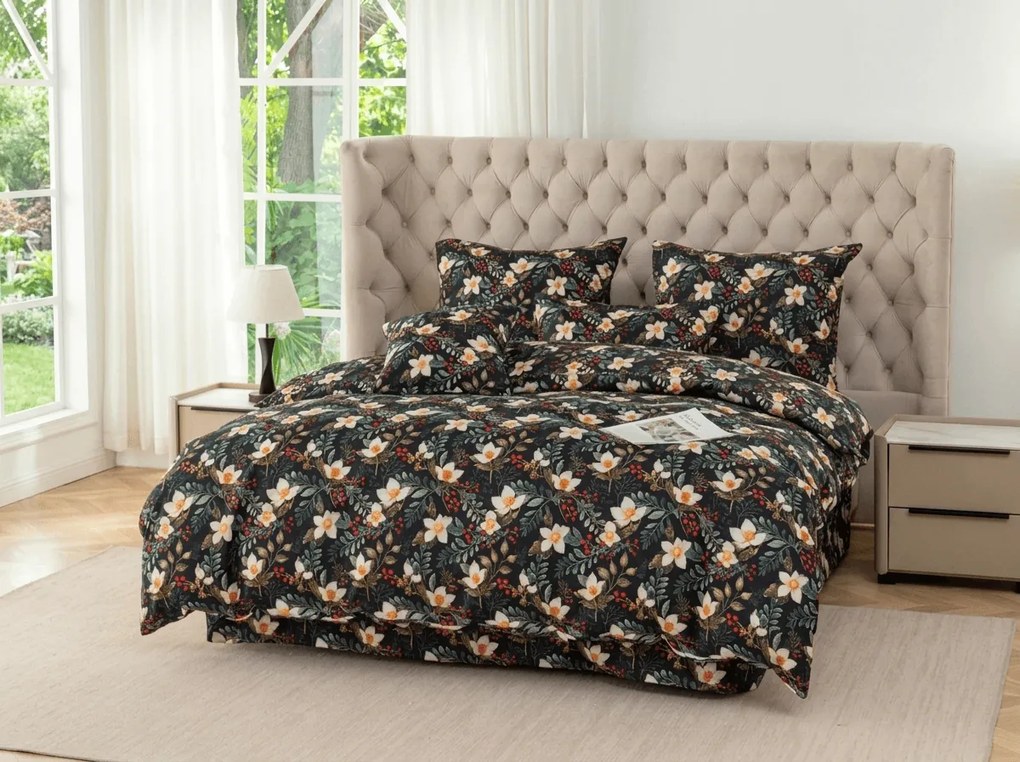 Lenjerie de pat din microfibra WINTER MAGNOLIA colorata Dimensiune lenjerie de pat: 70 x 90 cm | 140 x 220 cm