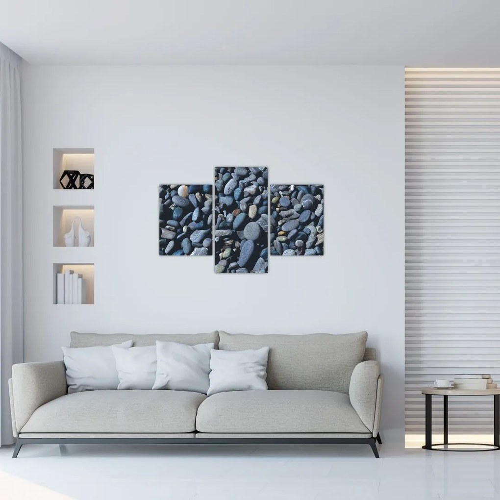 Tabloul cu pietre pe plajă (90x60 cm)