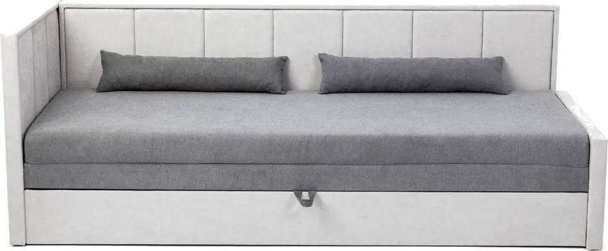 Canapea gri extensibilă/cu spațiu de depozitare cu tapițerie din chenille 214 cm Fulgeo – ELTAP