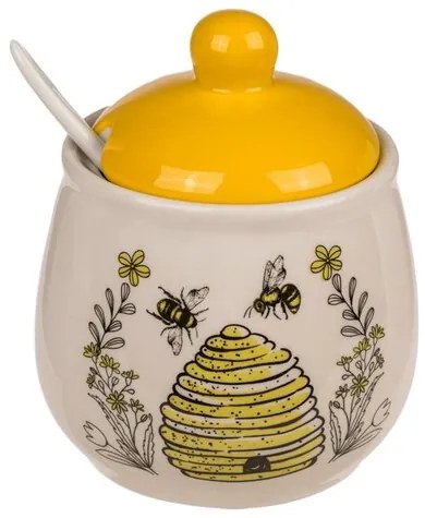 Recipient ceramic pentru miere sau zahăr, 300 ml