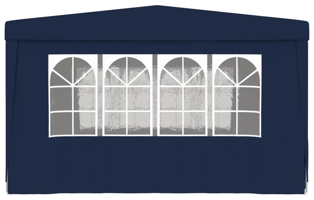 Cort de petrecere profesional cu pereti albastru 4x4 m 90 g/m²