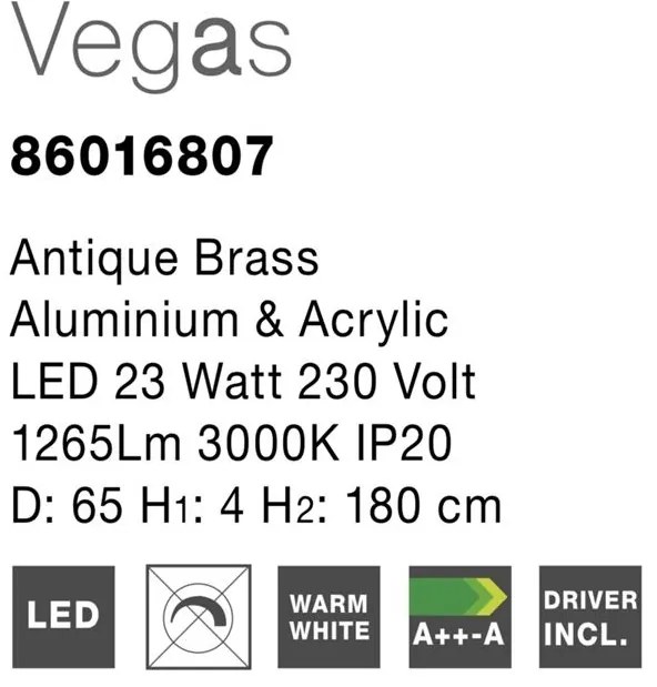 Lustra LED moderna diametru 65cm, Vegas