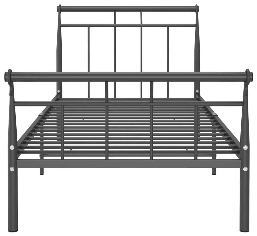 Cadru de pat, negru, 90x200 cm, metal Negru, 90 x 200 cm