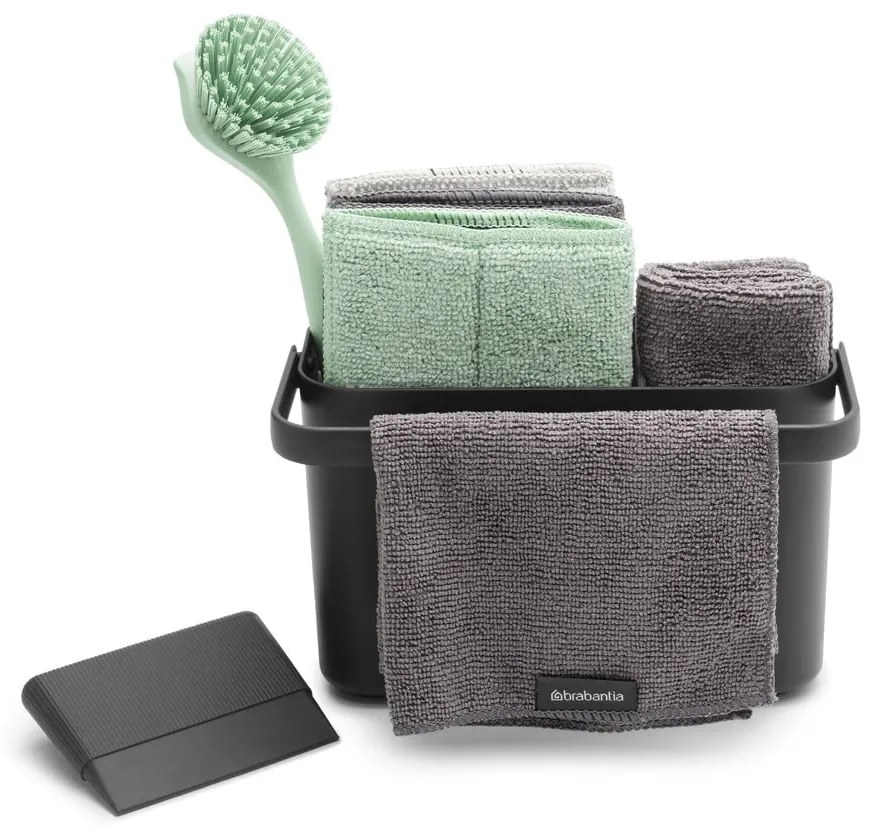 Set pentru spălat vase gri închis din plastic reciclat SinkSide – Brabantia