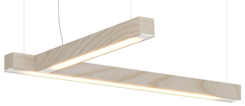 Lampă suspendată LED40 în forma de L, mai multe variante - TUNTO Model: cenușă albă, ulei de ceară