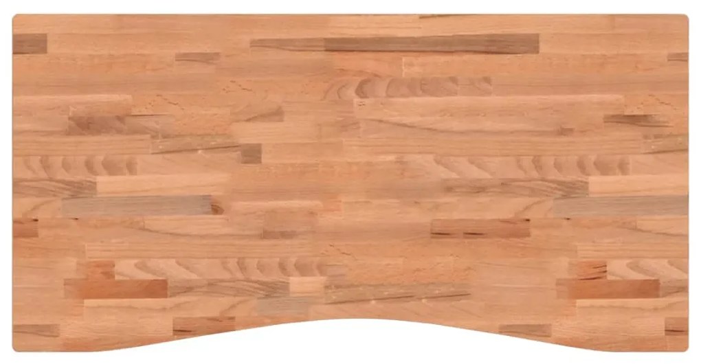 356050 vidaXL Blat de birou, 110x(50-55)x1,5 cm, lemn masiv de fag