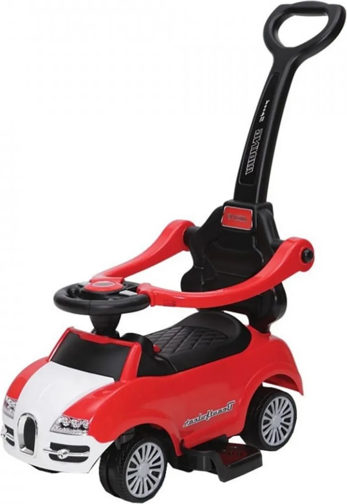 Masinuta copii si bebe NOVOKIDS™ Classico Rider 2 in 1 , Cu melodii si sunete, Maner de impins pentru parinti detasabil, Functie trotineta fara