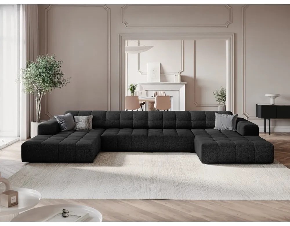 Colțar gri antracit (în formă de "U") Chicago – Cosmopolitan Design