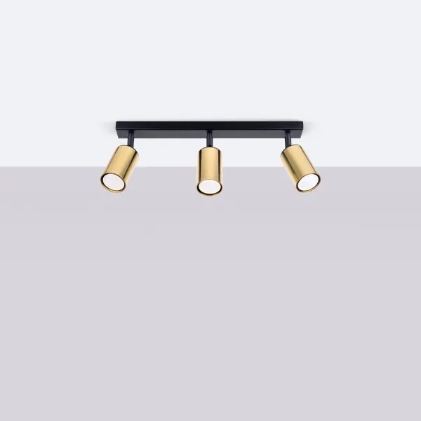 Spot Sollux SL.1384 WINX 3xGU10/10W/230V negru/auriu