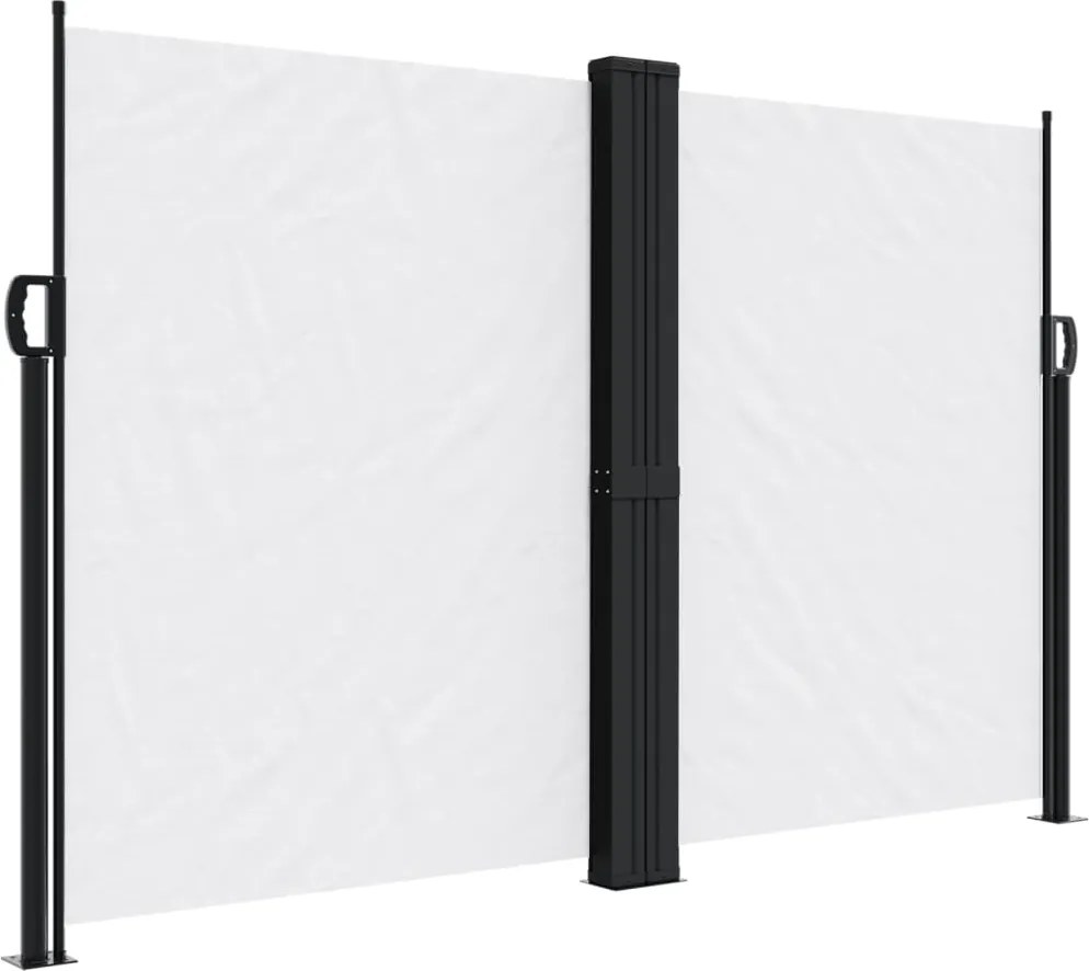 vidaXL Copertină laterală retractabilă, alb, 160x1200 cm