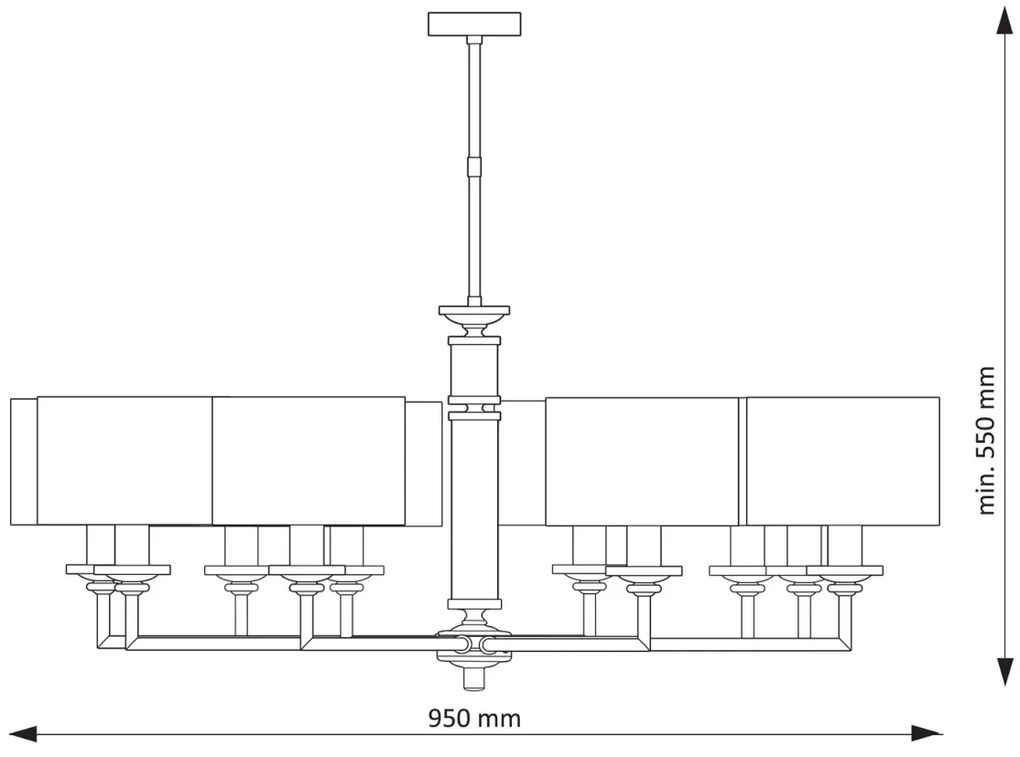 Candelabru modern realizat manual Artu 10L