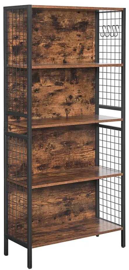 Bibliotecă NAVARO maro/negru