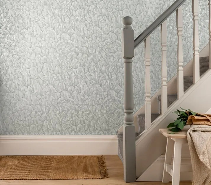 Tapet, Tranquil, Mist Grey Luxury Feather, 1838 Wallcoverings, 5.3mp / rola