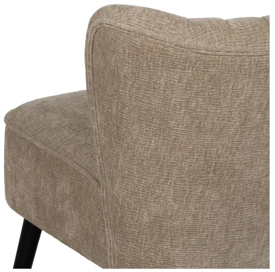 Fotoliu bej cu tapițerie din chenille Glam – Ixia