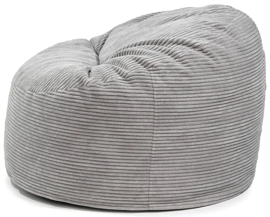 Fotoliu puf pentru copii galben muștar cu tapițerie din catifea reiată Om 85 – SLOWDOWN