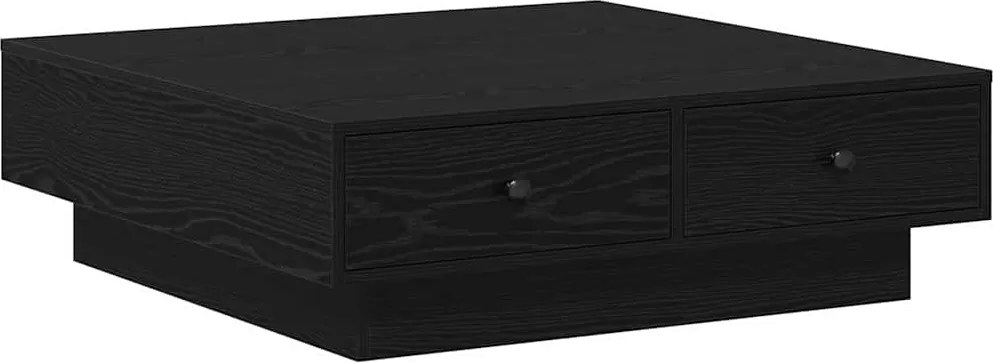 vidaXL Masă de cafea Stejar Negru 90 x 90 x 28 cm Lemn compozit