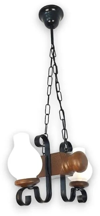 Lustră pe lanț Brilagi RUSTIC 2xE14/40W/230V fag/nuc