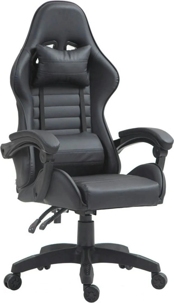 Scaun gaming X-PLAY, negru, piele ecologica, 64x65x123/132 cm