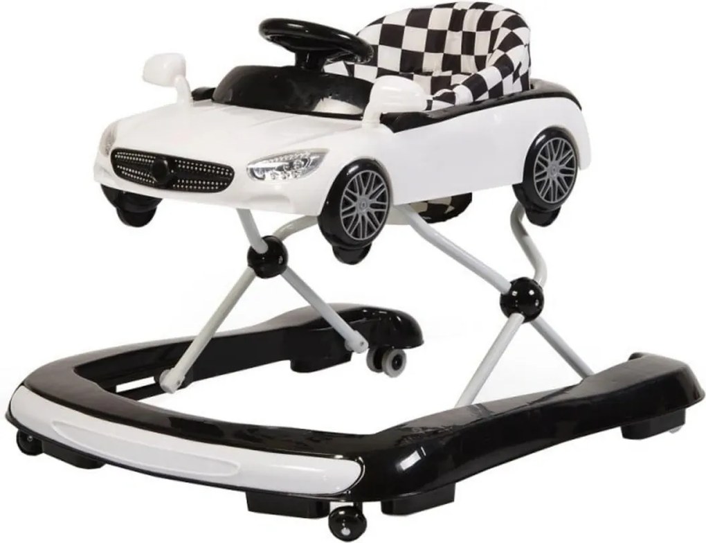 Premergator Reglabil in 3 Trepte NOVOKIDS™ Super Cabrio Car, 3 in 1, Transformabil in Antemergator si Masinuta copii, Pliabil, Cu Melodii si lumini,