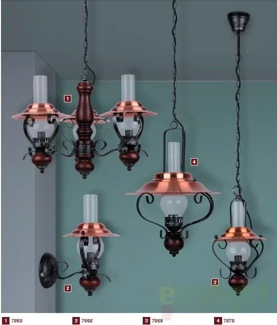 Pendul rustic diametru 20cm Enna 7869 RX