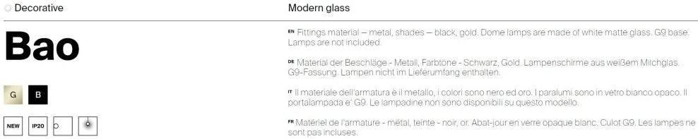 Aplica de perete design modern minimalist Bao aurie
