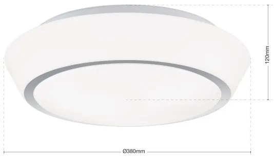 Orion Plafonieră de baie TENA, 3 x E27 / 60 W / 230 V, Ø 38 cm, IP44, albă