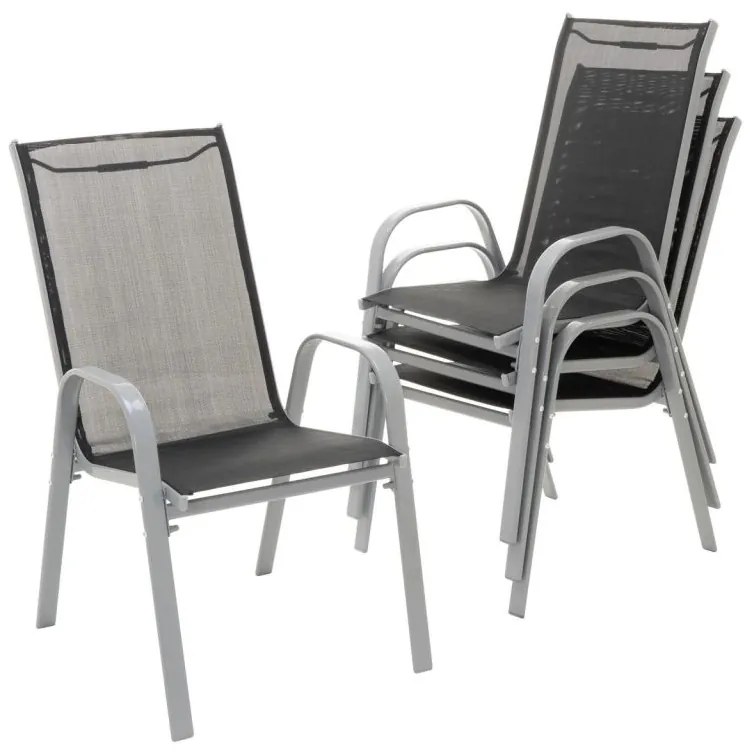 Set de mobilier de grădină, 7 bucăți de antracit