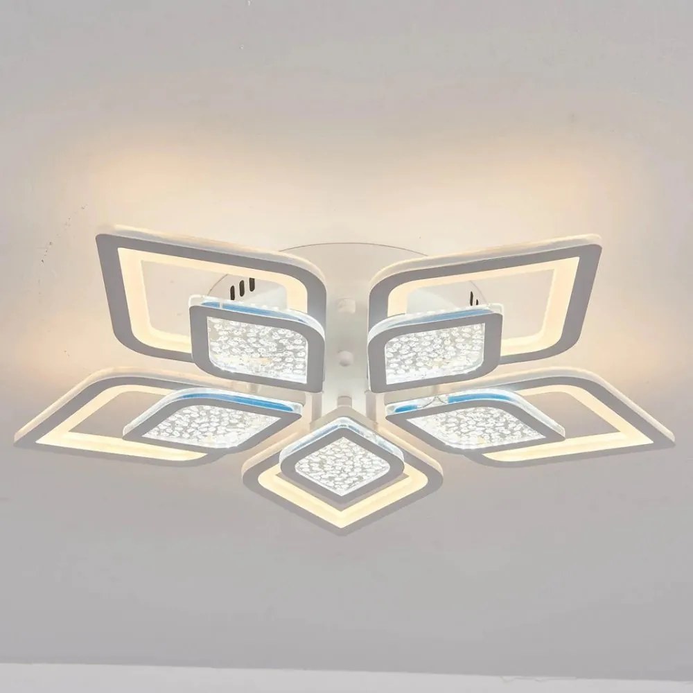 Lustra LED Cu Telecomanda, Elit's, EsnM408-5, 180W, Alb