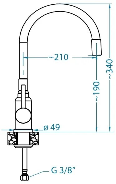 ALVEUS SETA23193 - Chiuvetă de bucătărie ATROX + baterie de chiuvetă MINTAS, 34 cm, granit/negru