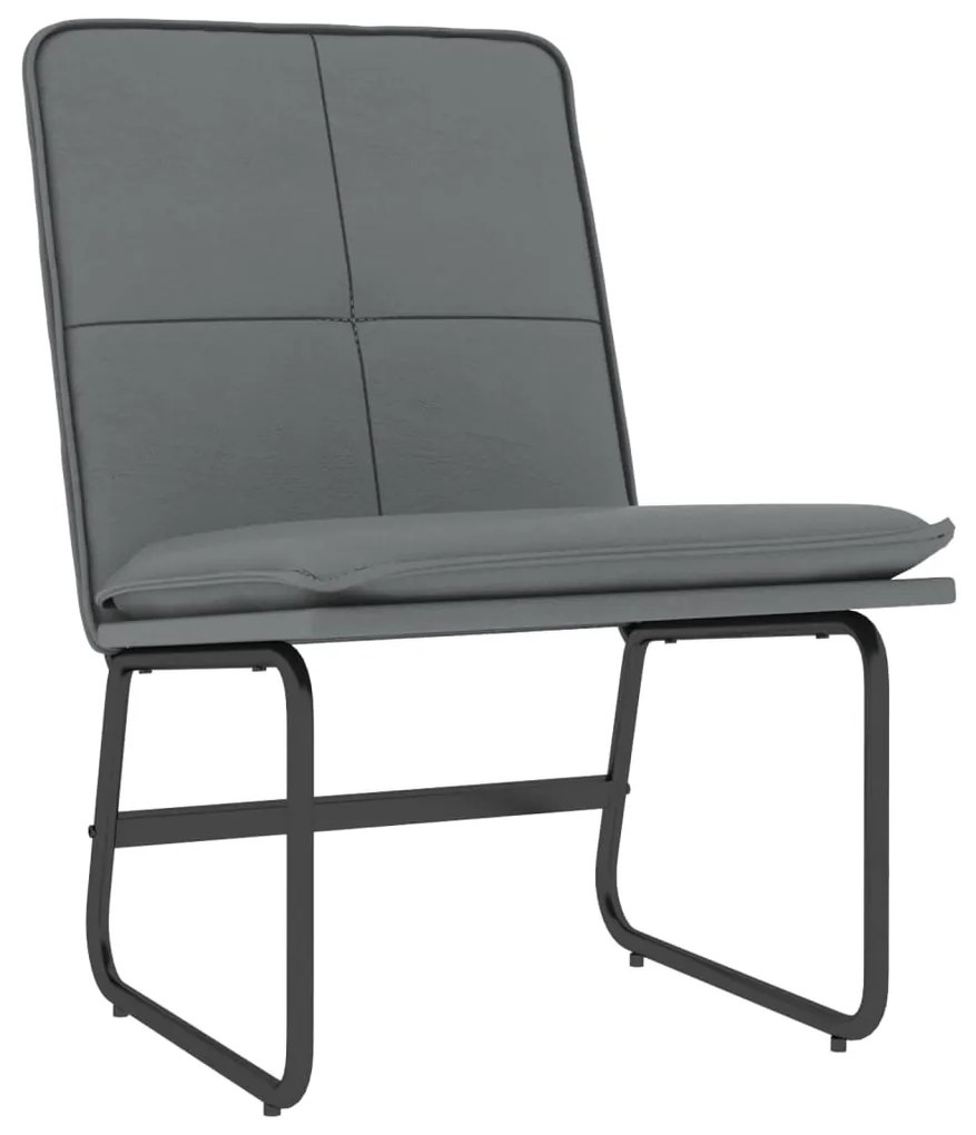 351333 vidaXL Scaun de relaxare, gri, 54x75x76 cm, piele artificială