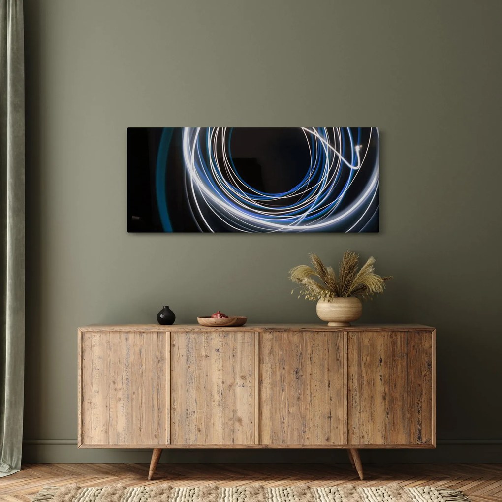 Tabloul cu linii albastre (120x50 cm)