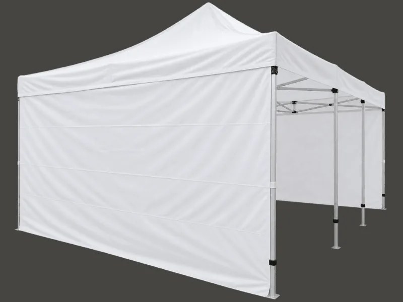 Cort pliabil 6 × 4 m – aluminiu HEXAGON, Alb