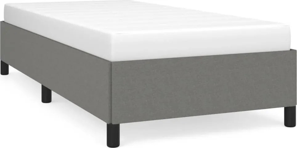 vidaXL Cadru de pat fără saltea, gri închis, 90x200 cm, textil