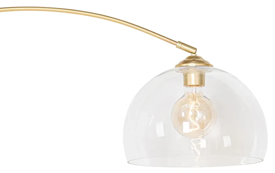 Lampă arcadă modernă din alamă cu sticlă transparentă - Arc