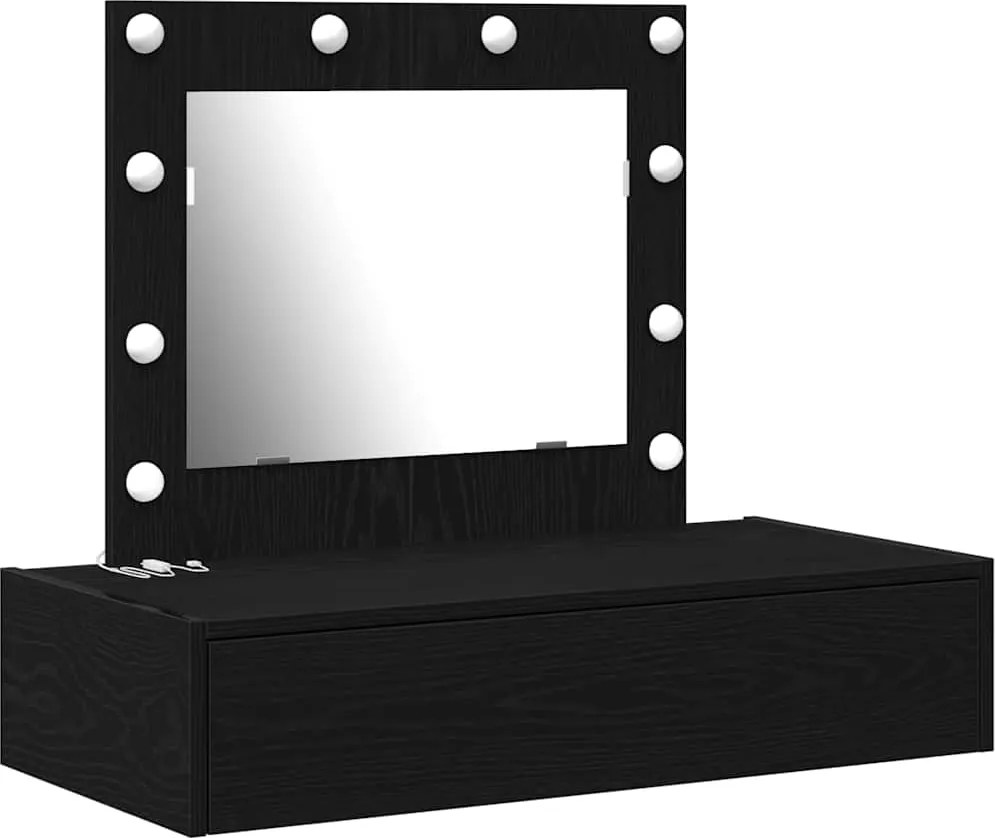 vidaXL Masă de Machiaj cu sertar Negru 83 x 40 x 70 cm Lemn compozit