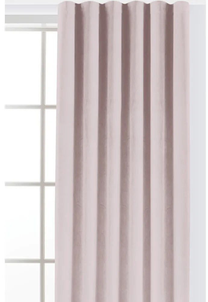 Draperie roz-deschis dimout (semi-opacă) din catifea 140x250 cm Velto – Filumi