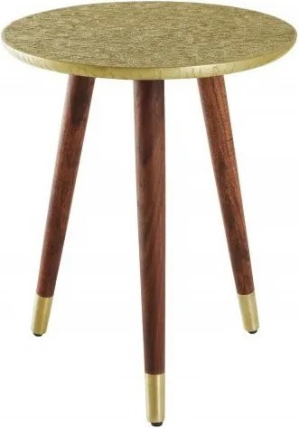 Masuta auxiliara design unicat Alcasar 50cm, auriu antic