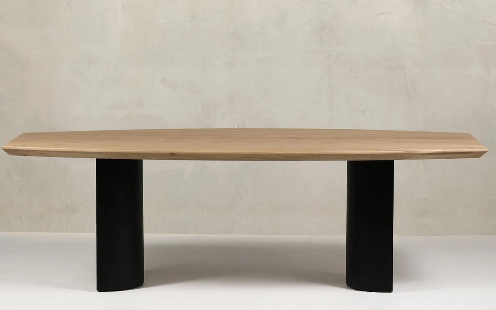 Masă lemn masiv de dining Wyda, 240 × 110 × 75 cm