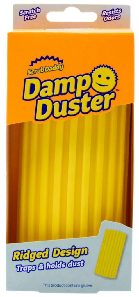 Scrub Daddy Damp Duster, burete pentru ștergereaprafului, galben