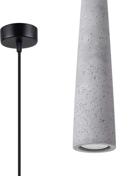 Lustră pe cablu Sollux SL.1347 ELECTRA 1xGU10/10W/230V beton/gri