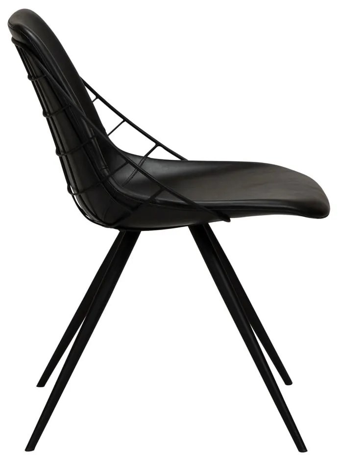 Scaun cu husă din piele artificială DAN-FORM Denmark Sway, negru