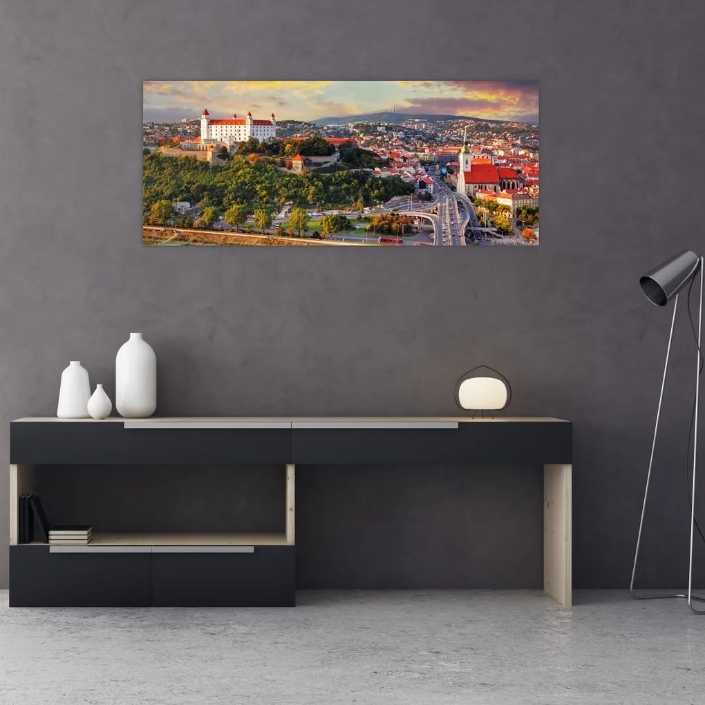 Tablou - Panorama bratislavei, Slovacia (120x50 cm)