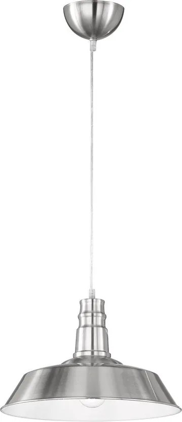 Lustră argintiu-mat din metal cu abajur din metal ø 36 cm Will – Reality