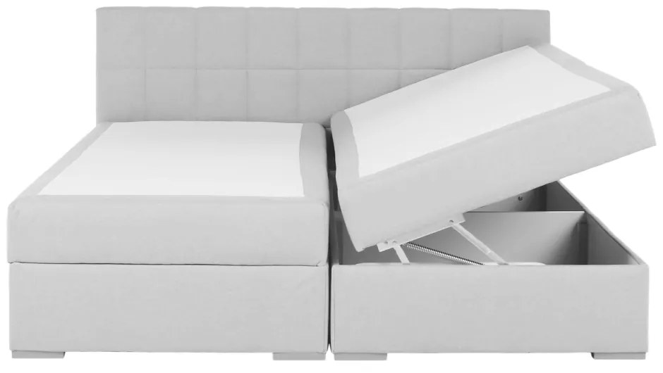 Pat matrimonial Boxspring 180 cm Ferrati (gri maro). 1016099