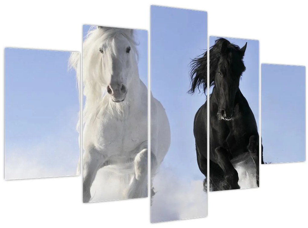 Tablou - Caii în timpul iernii (150x105 cm)